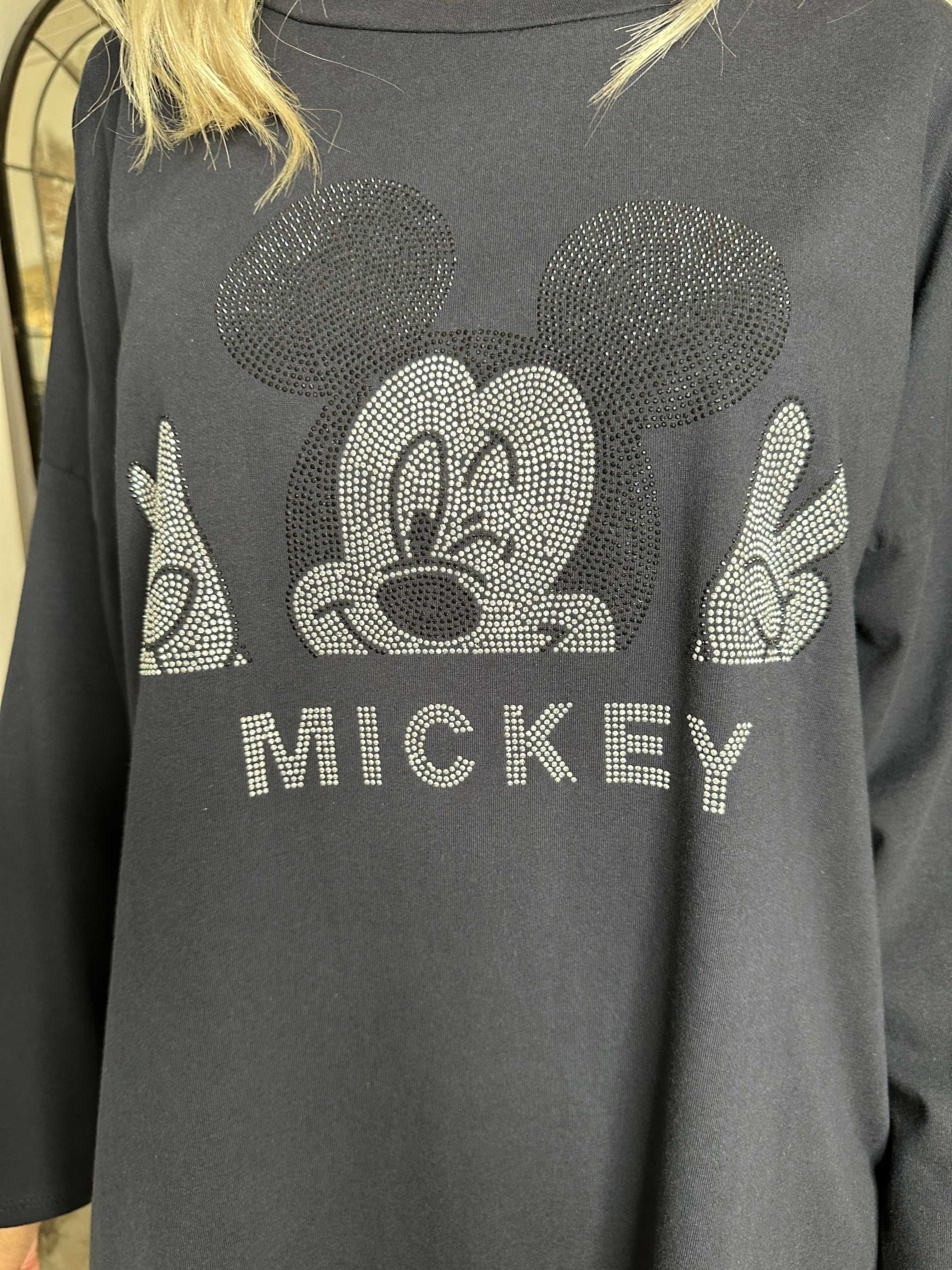 Amal Glitter - Kjole i bomuld med tryk i similisten